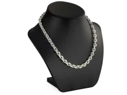 Sterling Silver 8.4mm Diamond Cut Oval Trace Chain 20