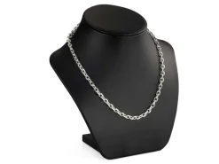 Sterling Silver 5.3mm Diamond Cut Oval Trace Chain 18