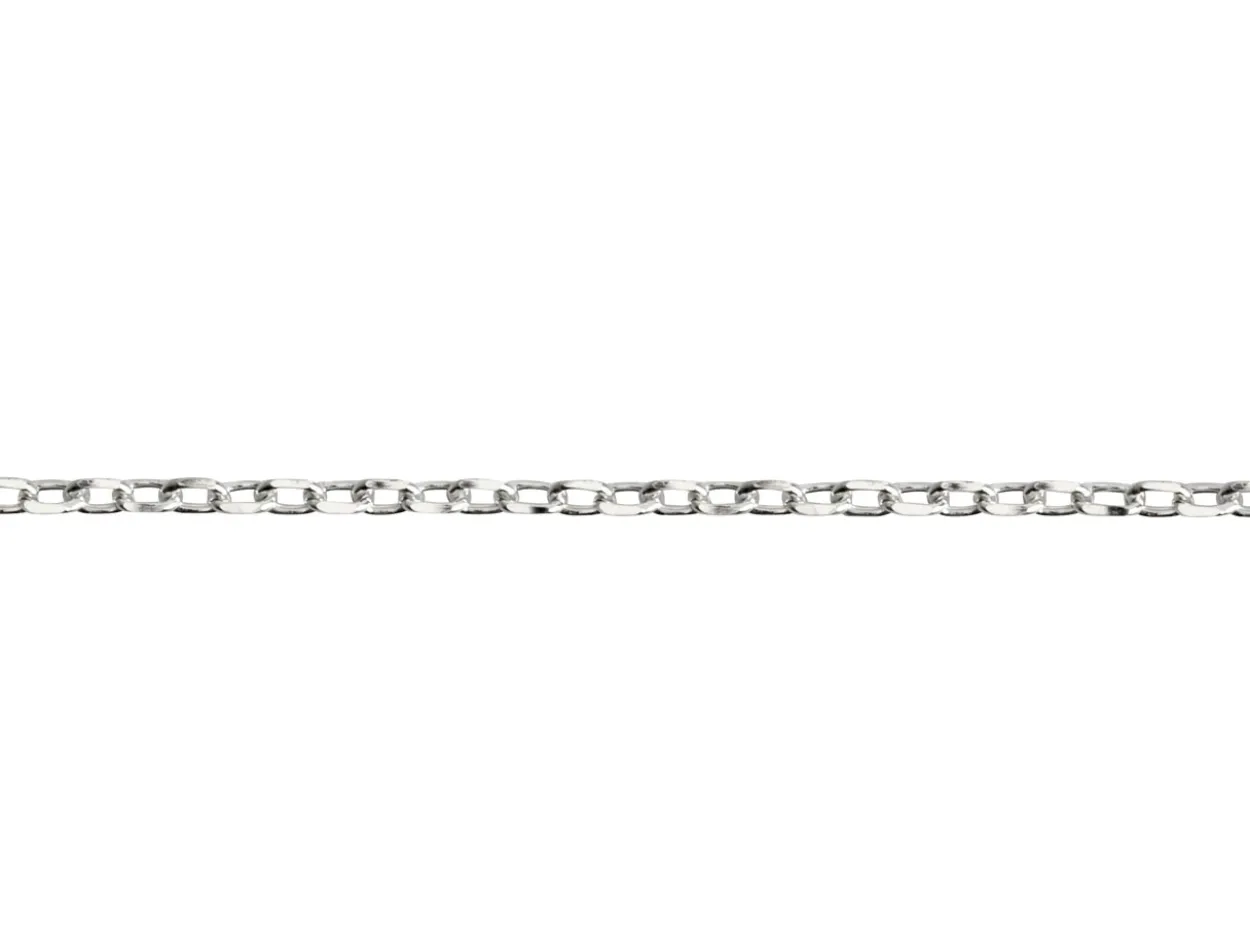 Sterling Silver 1.5mm Diamond Cut Oval Trace Chain Loose Unhallmarked 100% Recycled Silver