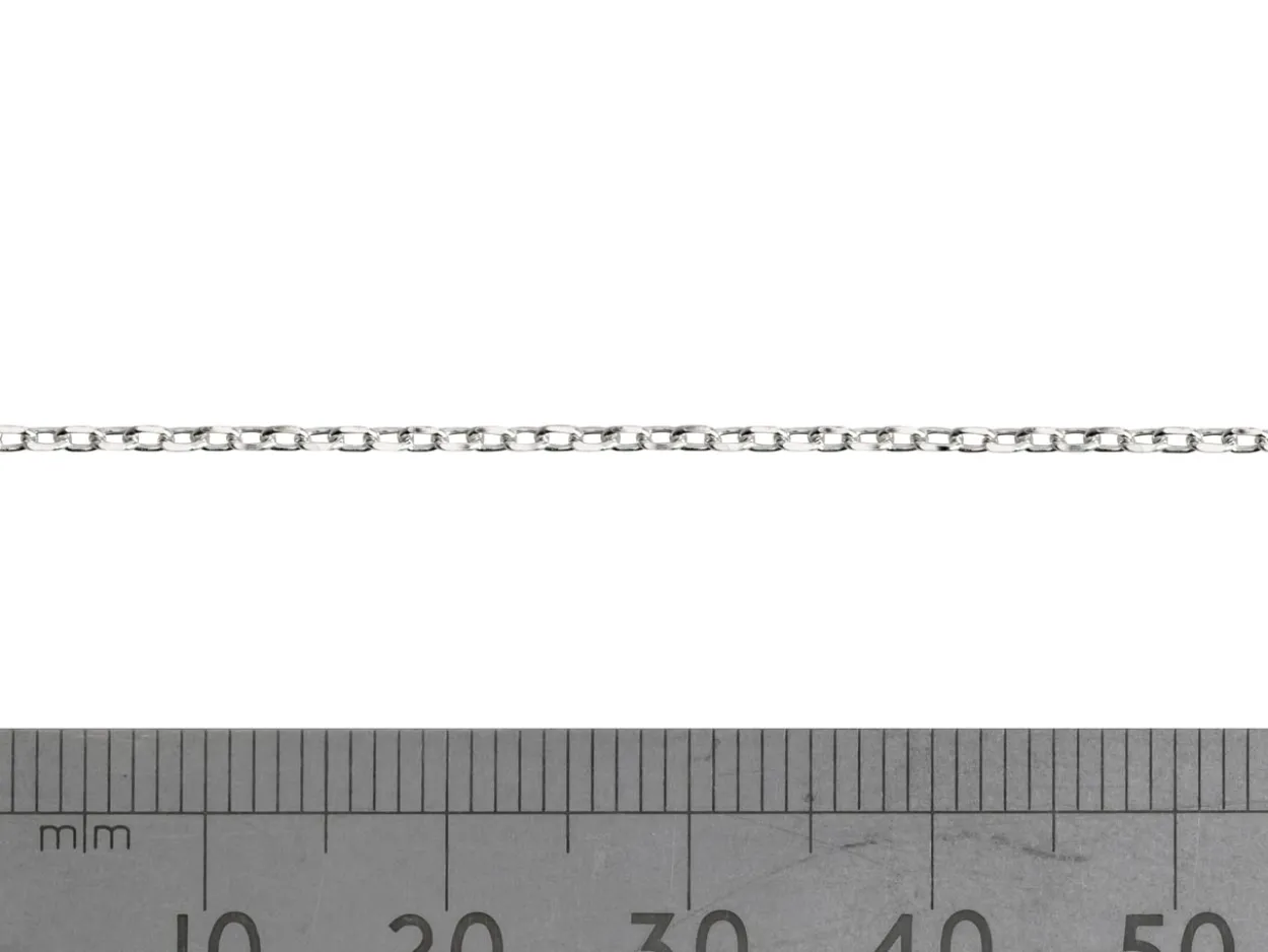 Sterling Silver 1.5mm Diamond Cut Oval Trace Chain Loose Unhallmarked 100% Recycled Silver