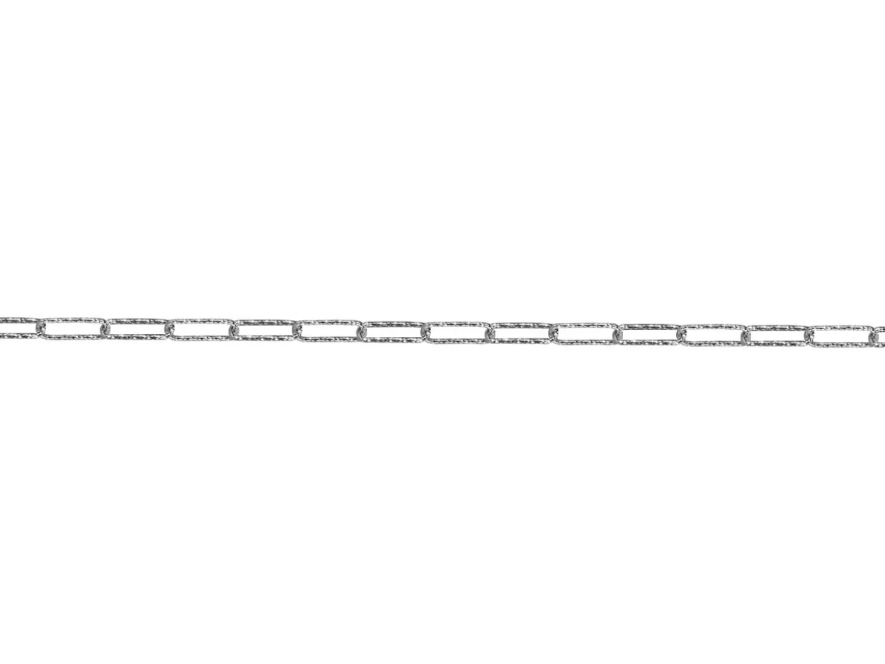 Sterling Silver 3.5mm Diamond Cut Paperclip Trace Chain Loose Unhallmarked 100% Recycled Silver