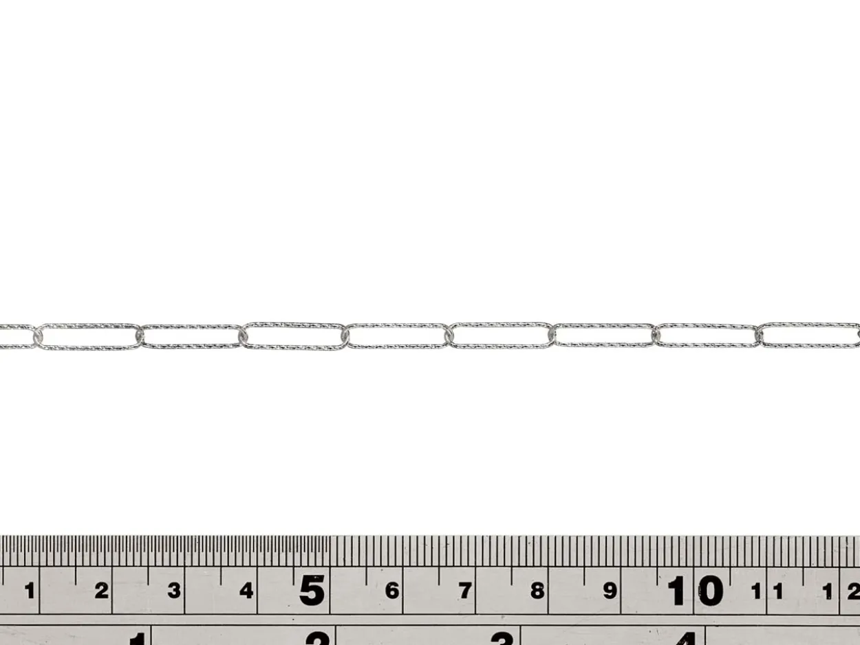 Sterling Silver 4.0mm Diamond Cut Paperclip Trace Chain Loose Unhallmarked 100% Recycled Silver
