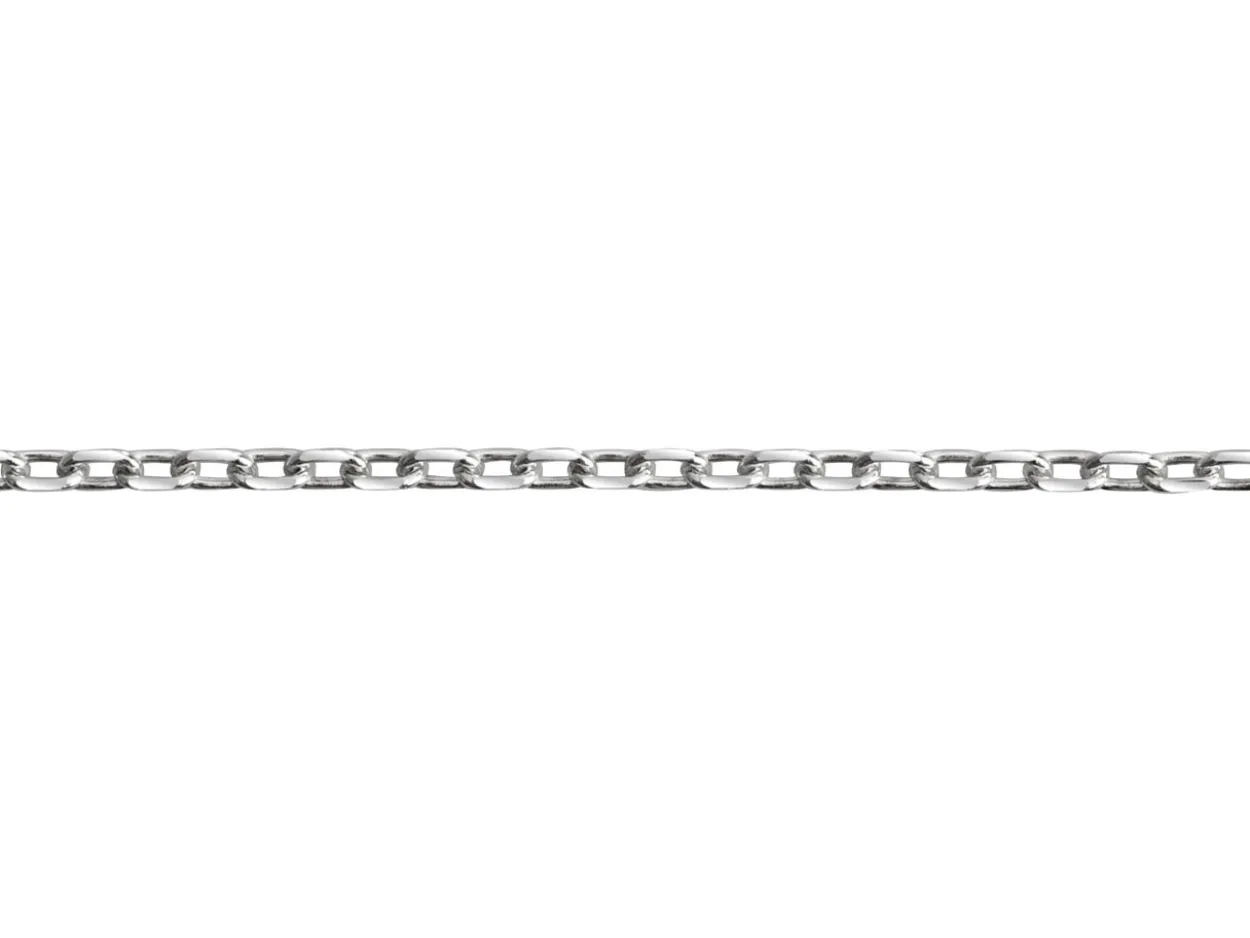 Sterling Silver 1.8mm Diamond Cut Oval Trace Chain Loose Unhallmarked 100% Recycled Silver