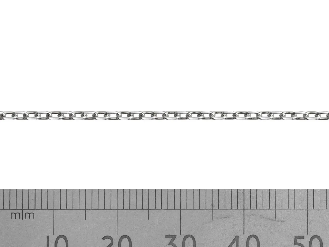 Sterling Silver 1.8mm Diamond Cut Oval Trace Chain Loose Unhallmarked 100% Recycled Silver