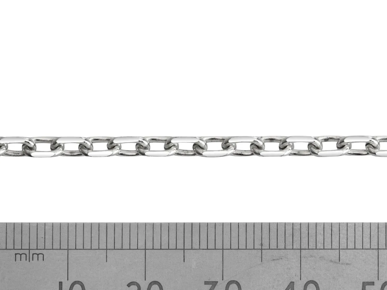 Sterling Silver 3.9mm Diamond Cut Oval Trace Chain Loose Unhallmarked 100% Recycled Silver