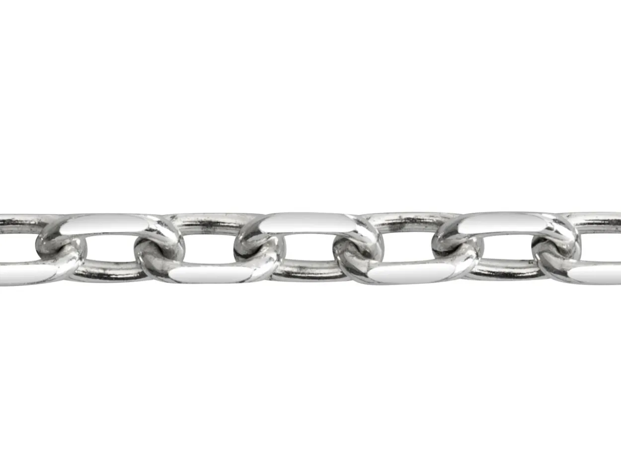 Sterling Silver 3.9mm Diamond Cut Oval Trace Chain Loose Unhallmarked 100% Recycled Silver
