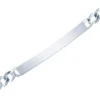 Sterling Silver 4.0mm Diamond Cut Curb Identity Bracelet 18.4cm/7.25" Hallmarked