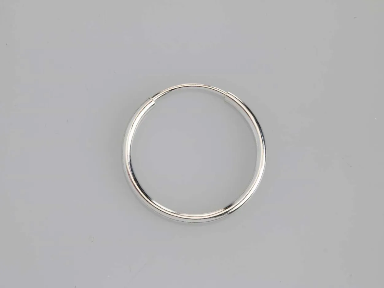 Sterling Silver 16.0mm Endless Hoops, Pack Of 2