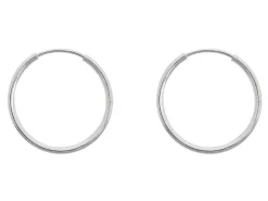 Sterling Silver 18.0mm Endless Hoops, Pack Of 2