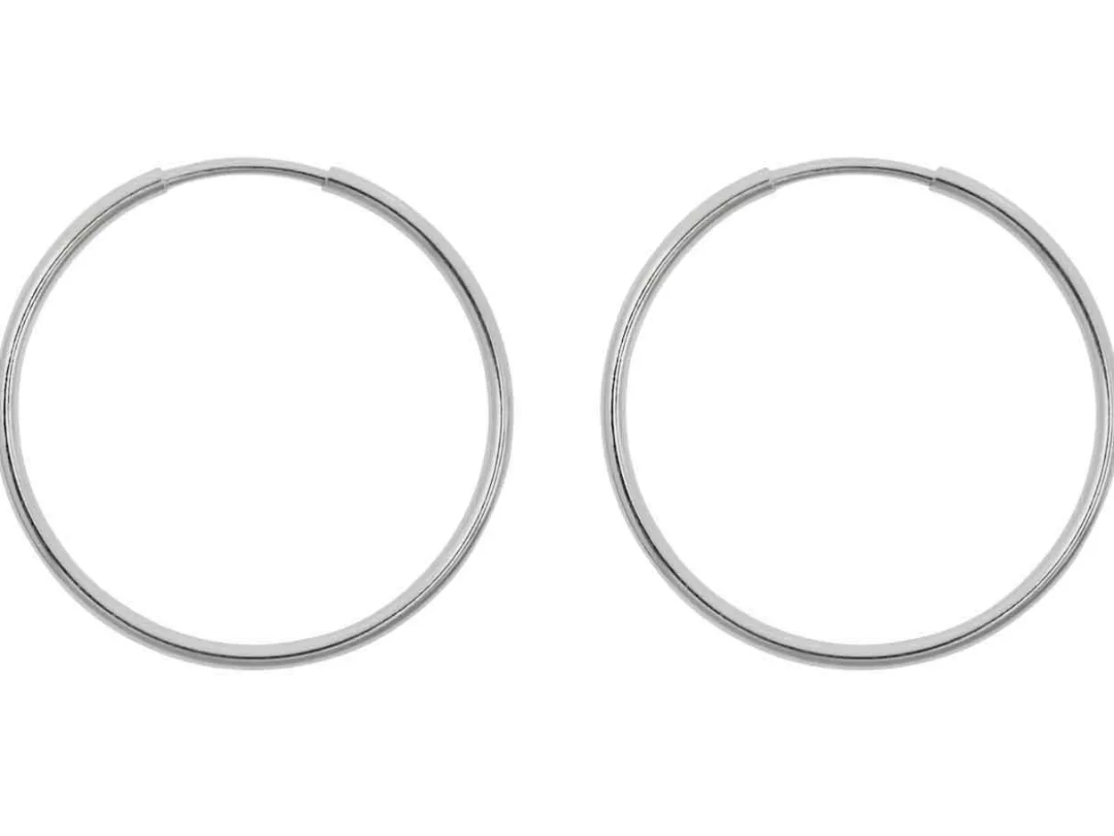Sterling Silver 24.0mm Endless Hoops, Pack Of 2