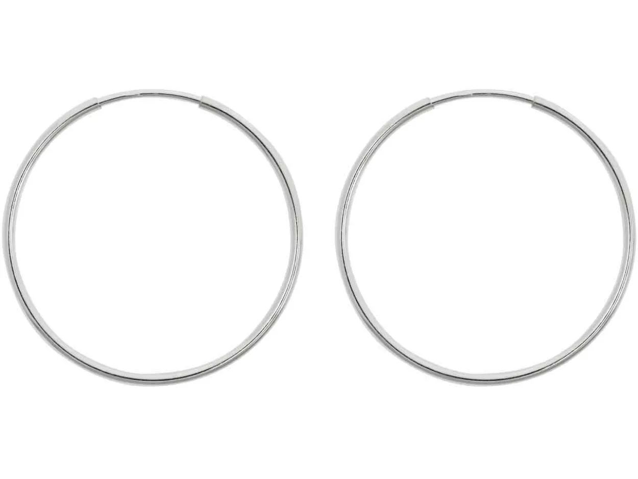 Sterling Silver 26.0mm Endless Hoops, Pack Of 2