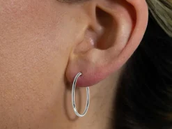 Sterling Silver 22.0mm Endless Hoops, Pack Of 2