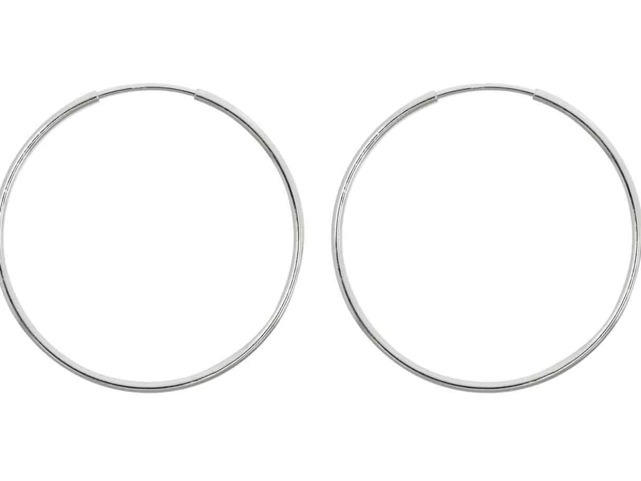 Sterling Silver 28.0mm Endless Hoops, Pack Of 2