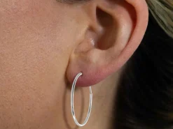 Sterling Silver 28.0mm Endless Hoops, Pack Of 2