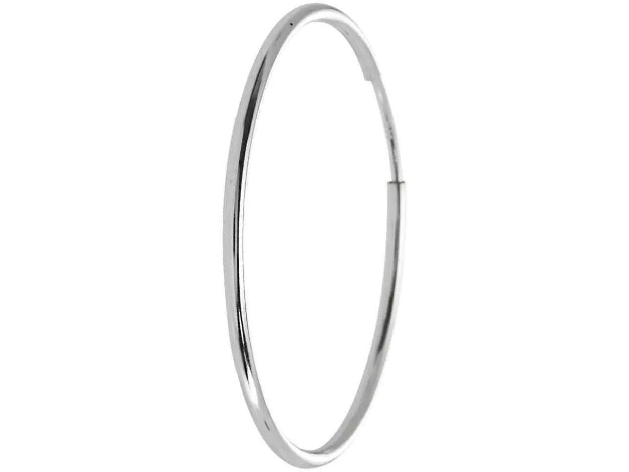 Sterling Silver 28.0mm Endless Hoops, Pack Of 2