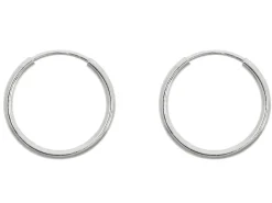 Sterling Silver 12.0mm Endless Sleeper Hoops, Pack Of 2