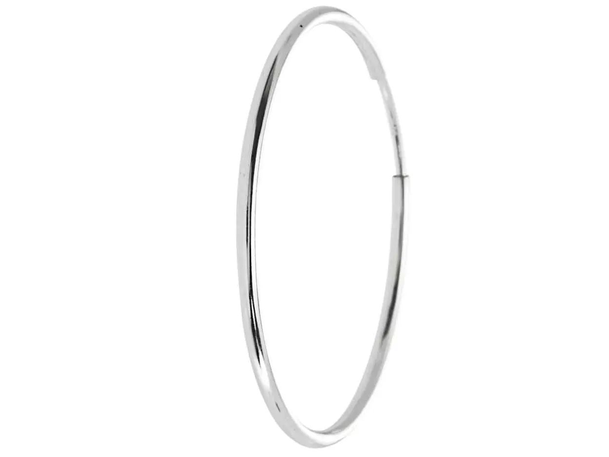 Sterling Silver 30.0mm Endless Sleeper Hoops, Pack Of 2