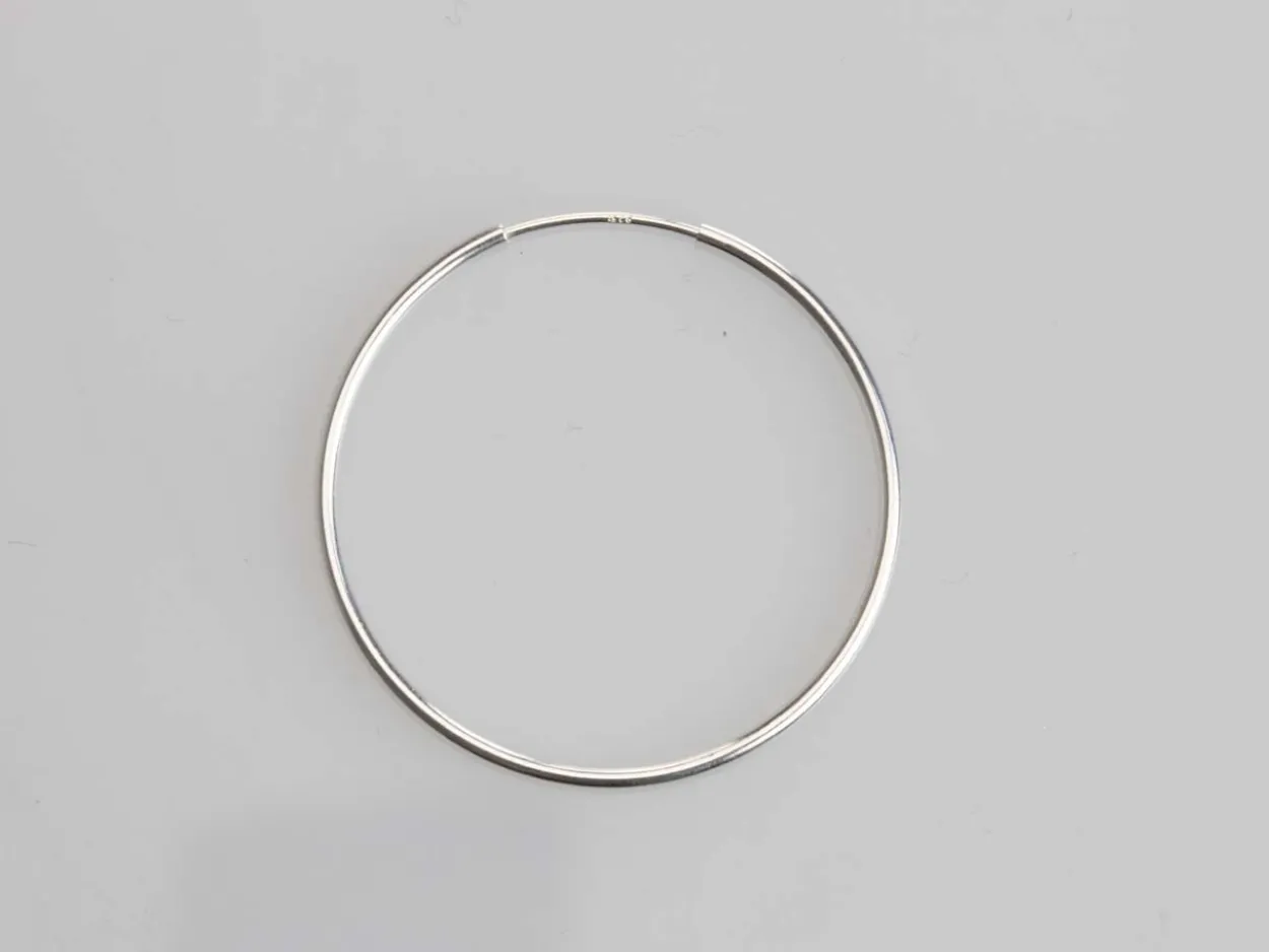 Sterling Silver 30.0mm Endless Sleeper Hoops, Pack Of 2