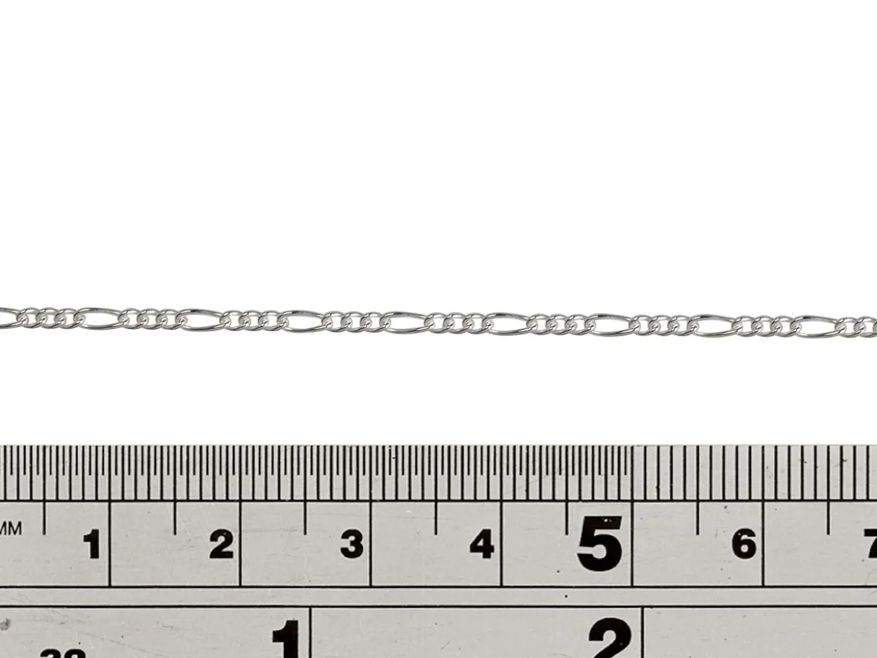 Sterling Silver 1.6mm Figaro Chain Loose Unhallmarked 100% Recycled Silver