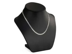 Sterling Silver 3.7mm Filed Anchor Curb Chain 16