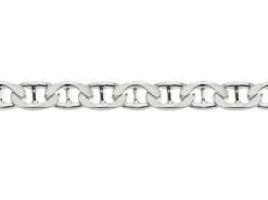 Sterling Silver 3.7mm Filed Anchor Curb Chain 18