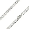 Sterling Silver 4.7mm Filed Anchor Curb Chain 18"/45cm /45cm Hallmarked