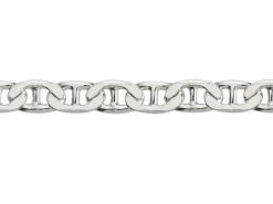 Sterling Silver 4.7mm Filed Anchor Curb Chain 18