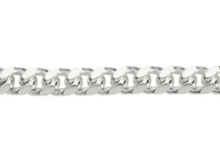 Sterling Silver 5.6mm Filed Bevelled Curb Bracelet 8.5