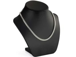 Sterling Silver 5.6mm Filed Bevelled Curb Chain 20