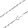 Sterling Silver 2.12mm Filed Curb 18"/45cm Unhallmarked 100% Recycled Silver