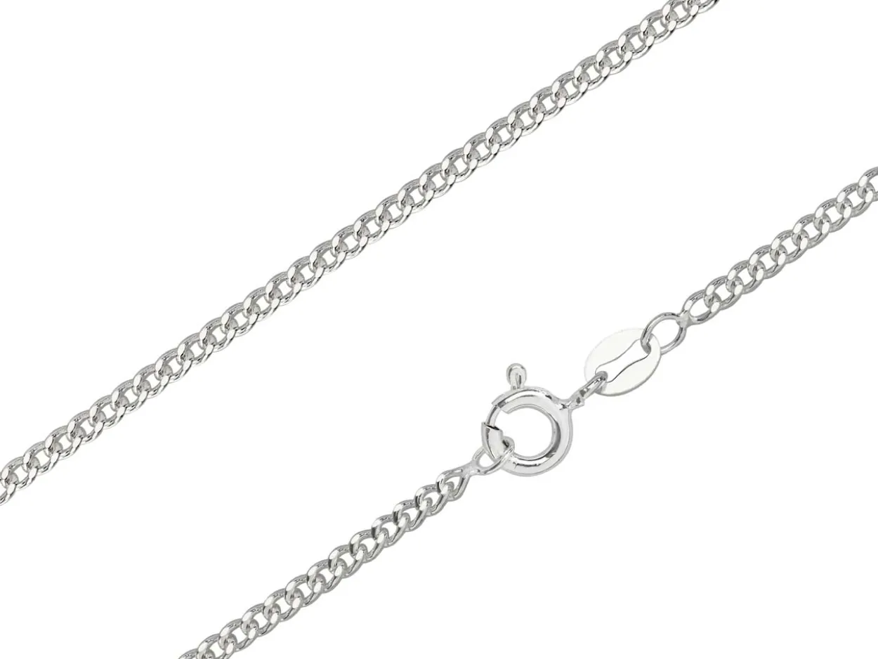 Sterling Silver 2.12mm Filed Curb 18"/45cm Unhallmarked 100% Recycled Silver