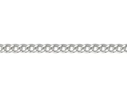 Sterling Silver 2.12mm Filed Curb 18