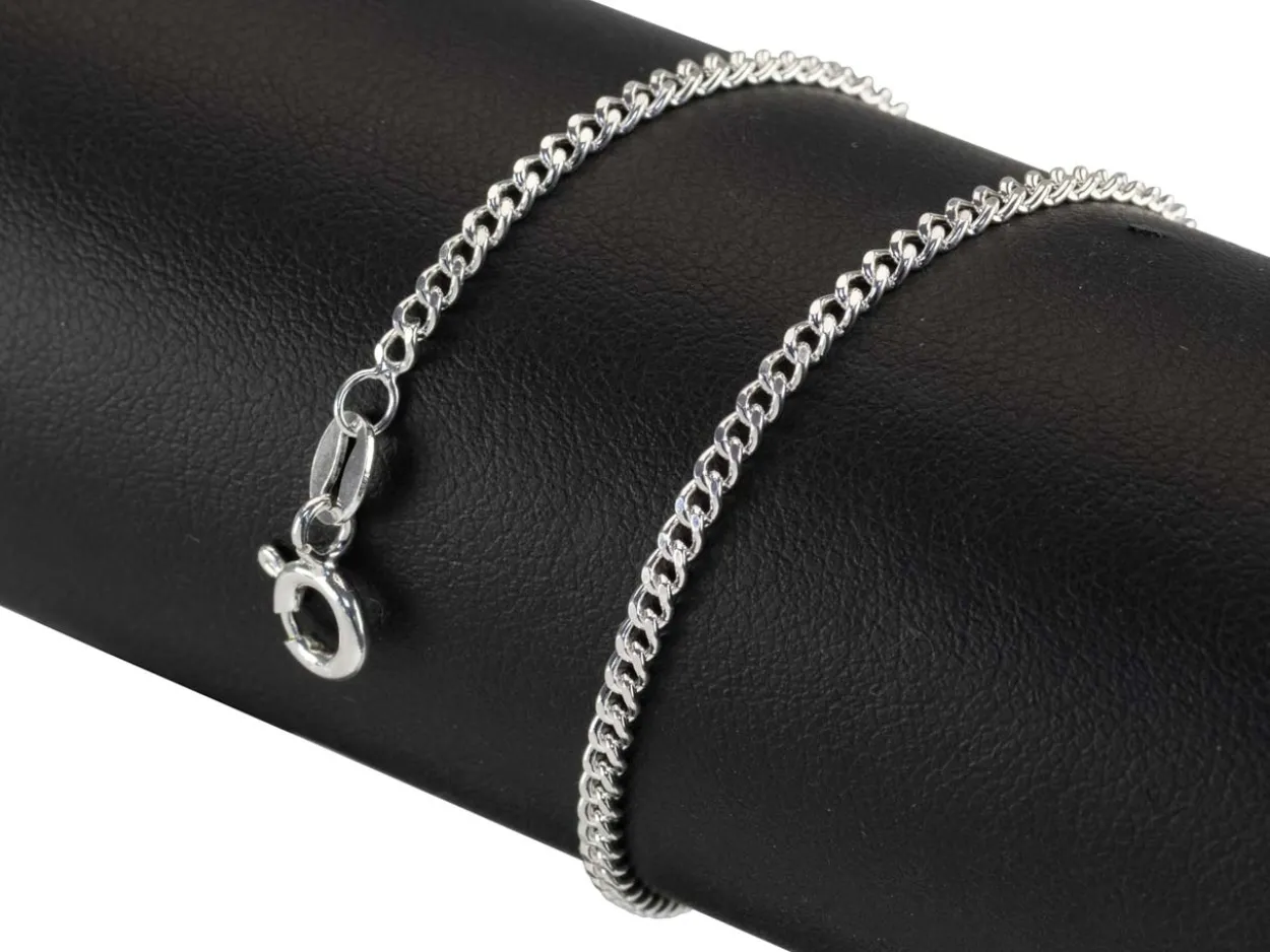 Sterling Silver 2.12mm Filed Curb 18"/45cm Unhallmarked 100% Recycled Silver