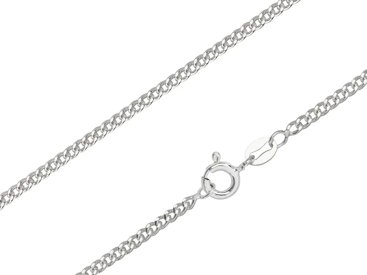 Sterling Silver 2.12mm Filed Curb 16"/40cm Unhallmarked 100% Recycled Silver