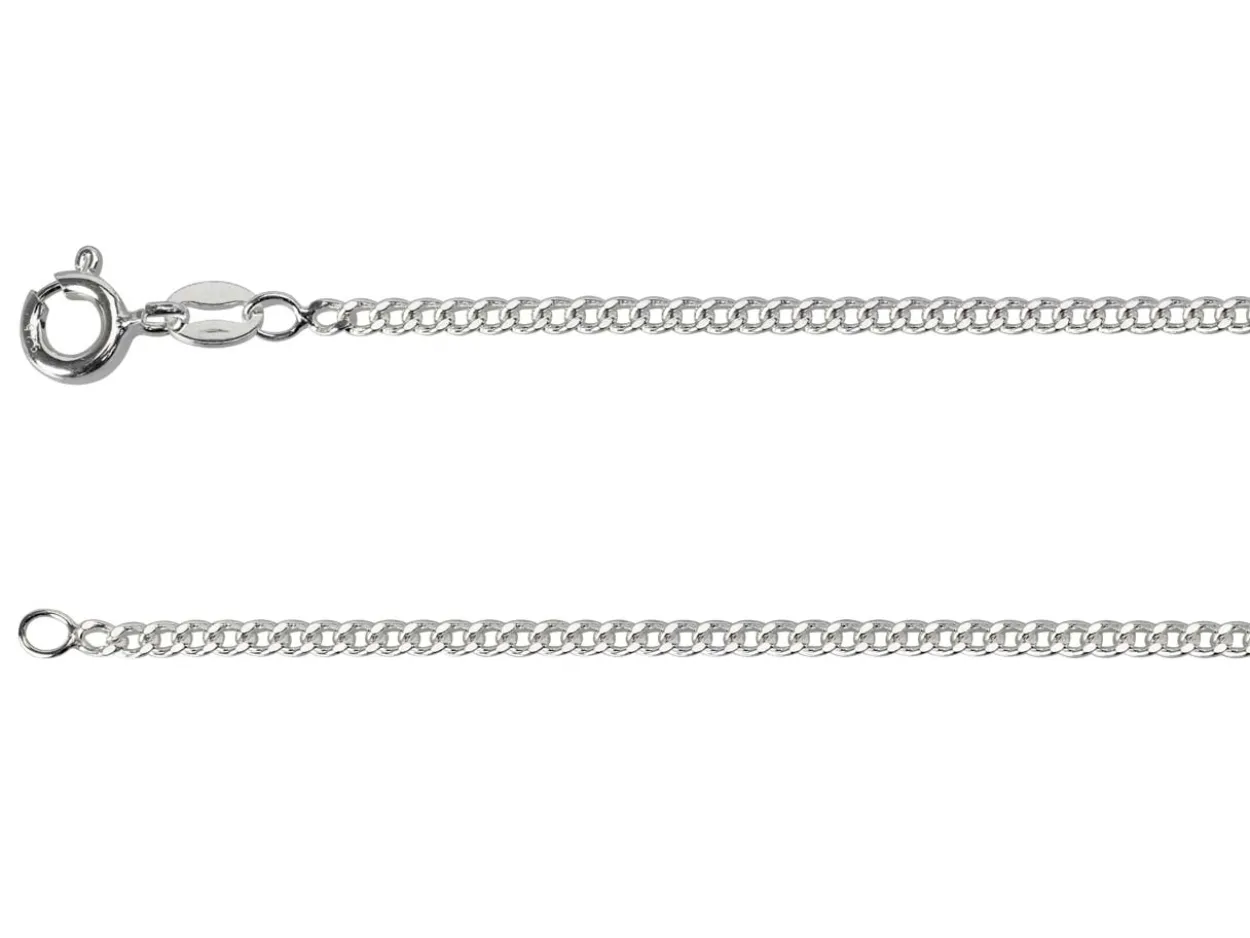 Sterling Silver 2.12mm Filed Curb 30"/75cm Unhallmarked 100% Recycled Silver