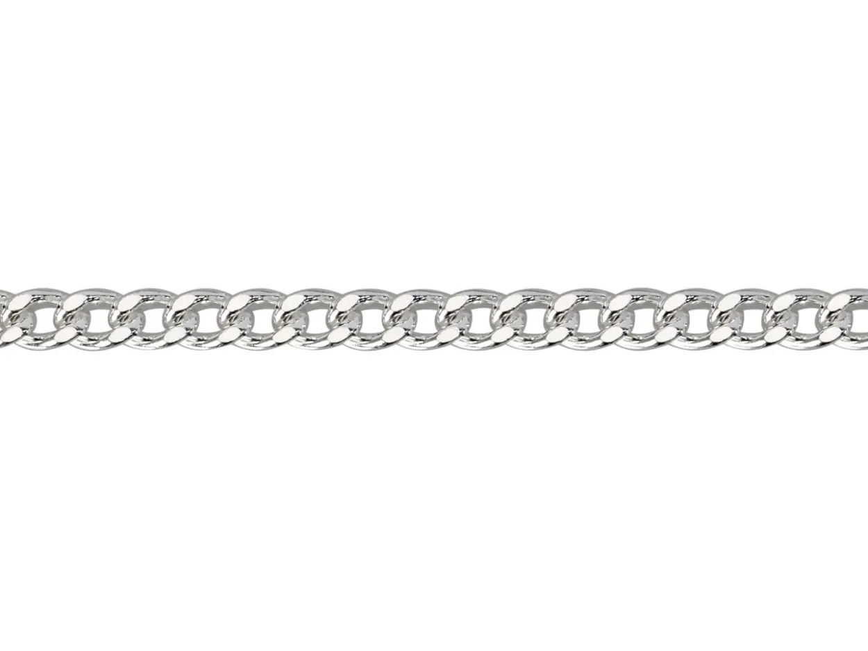 Sterling Silver 2.12mm Filed Curb 30"/75cm Unhallmarked 100% Recycled Silver