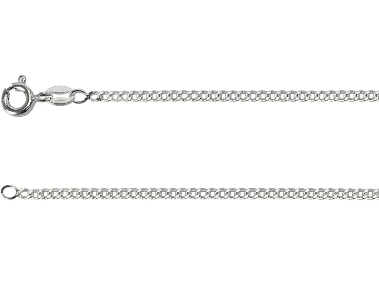 Sterling Silver 2.12mm Filed Curb 26"/65cm Unhallmarked 100% Recycled Silver