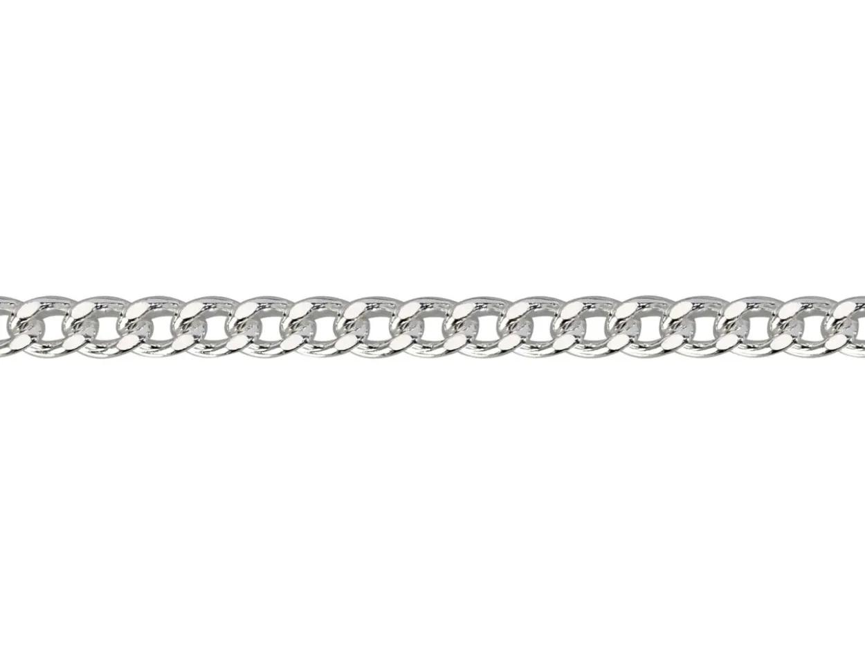 Sterling Silver 2.12mm Filed Curb 26"/65cm Unhallmarked 100% Recycled Silver