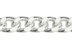 Sterling Silver 10.3mm Filed Curb Chain 20
