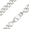 Sterling Silver 8.9mm Filed Curb Chain 18"/45cm Hallmarked