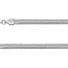 Sterling Silver 4.2mm Flat Filed Snake Chain 16"/40cm Hallmarked, 100% Recycled Silver