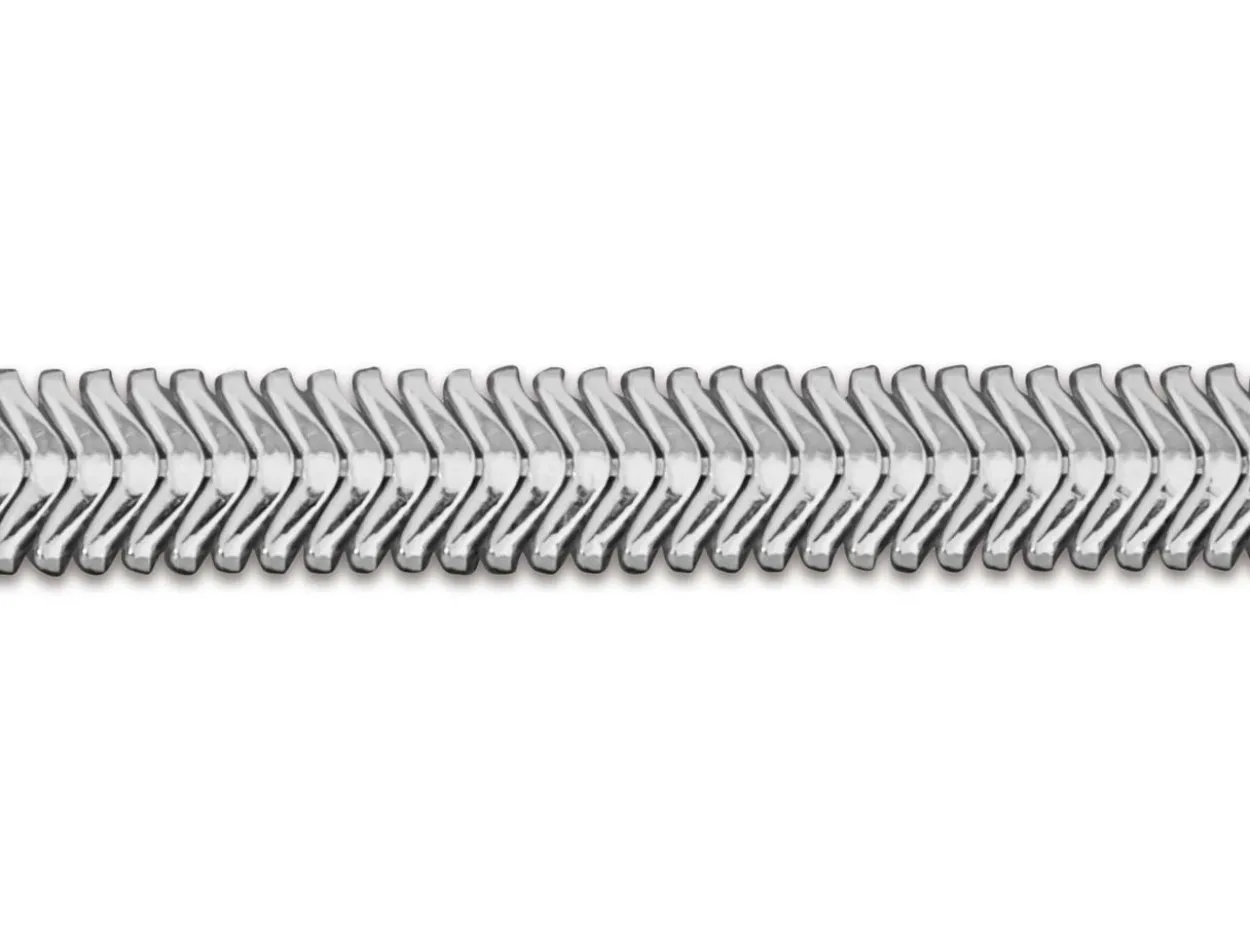 Sterling Silver 4.2mm Flat Filed Snake Chain 16"/40cm Hallmarked, 100% Recycled Silver