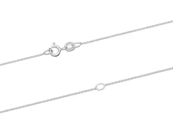 Sterling Silver 0.9mm Flat Filed Oval Trace Chain With Extender 16-18"/40-45cm Unhallmarked