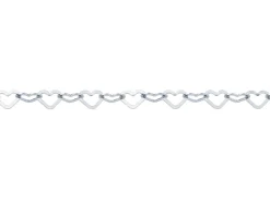 Sterling Silver 6.0mm Flat Filed Heart Link Chain Loose Unhallmarked 100% Recycled Silver