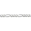 Sterling Silver 3.5mm Flat Filed Figaro Chain Loose Unhallmarked 100% Recycled Silver