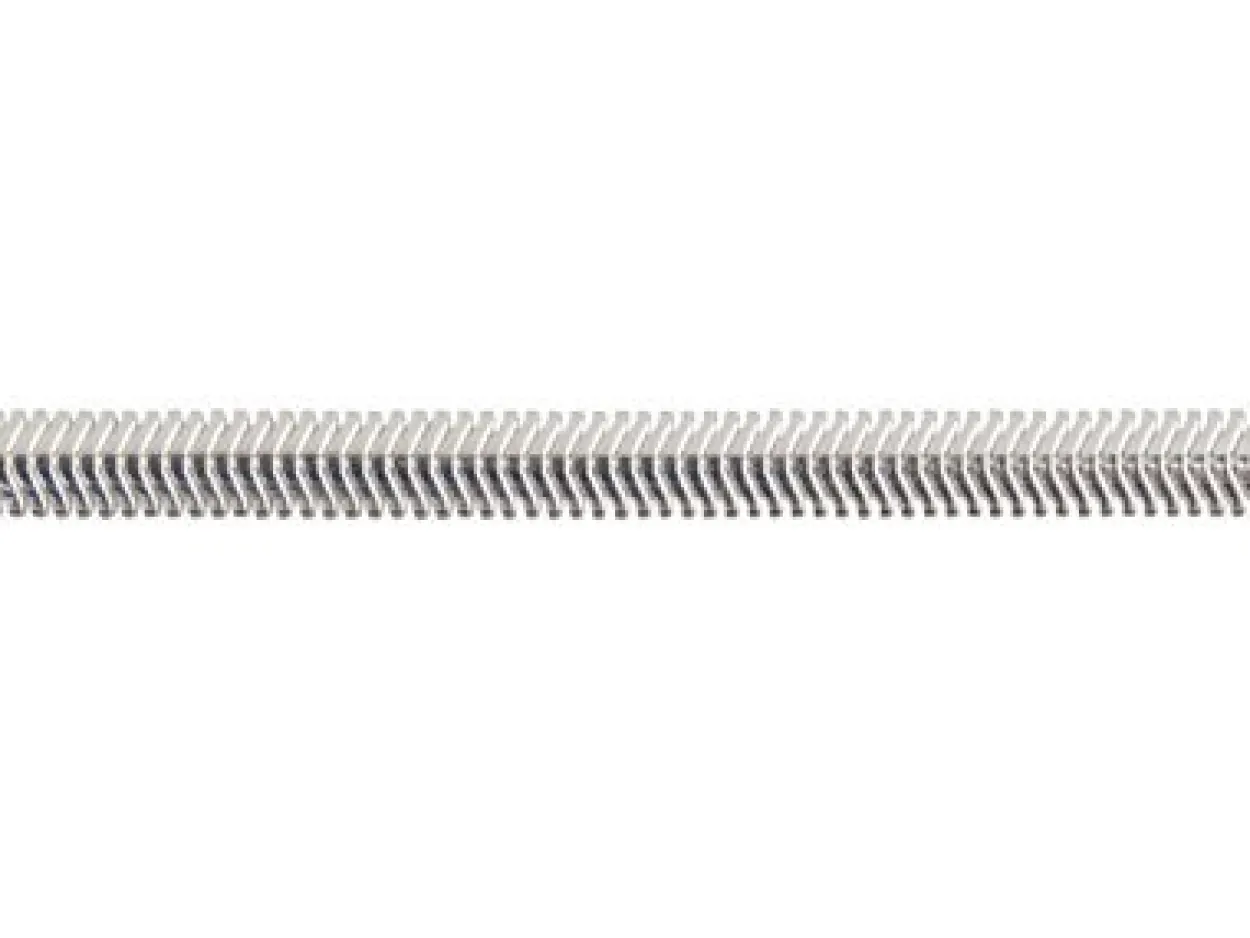 Sterling Silver 4.2mm Flat Filed Snake Snake Loose Unhallmarked 100% Recycled Silver