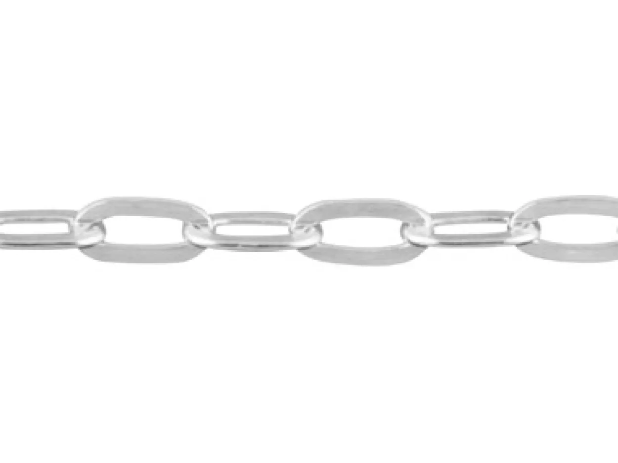 Sterling Silver 1.8mm Flat Filed Oval Trace Chain Loose Unhallmarked 100% Recycled Silver