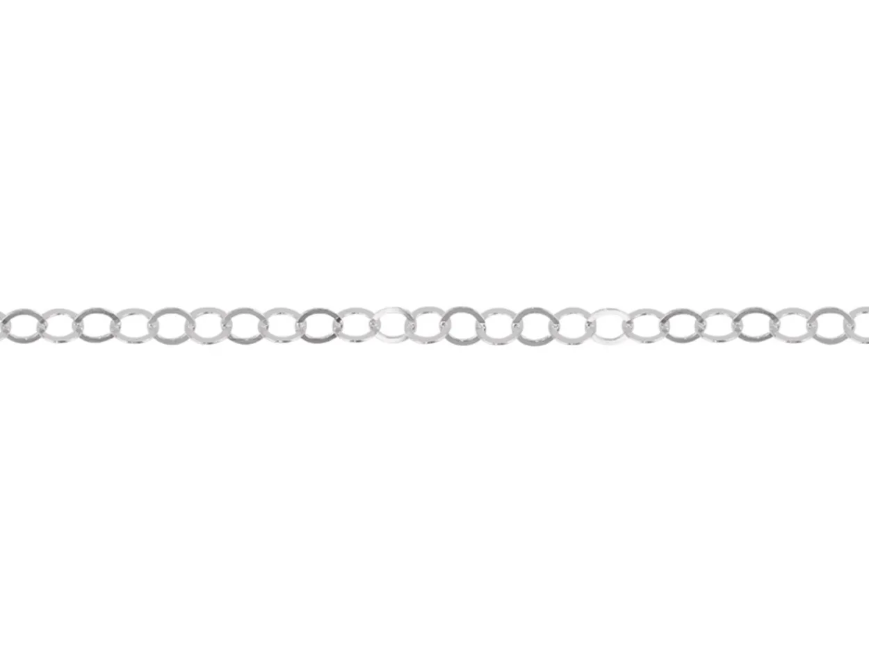 Sterling Silver 4.0mm Flat Filed Round Trace Chain Loose Unhallmarked 100% Recycled Silver
