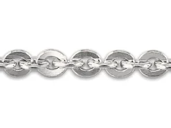 Sterling Silver 6.0mm Flat Filed Round Trace Chain Loose, 100% Recycled Silver