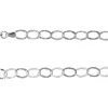 Sterling Silver 6.5mm Flat Hammered Oval Trace Chain 20"/50cm Unhallmarked 100% Recycled Silver